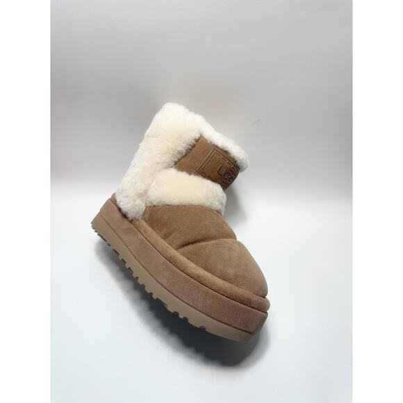 Ugg Classic Chillapeak Boots (Size 8) Platform Suede UggPlush Chestnut Brown NEW - Picture 3 of 7